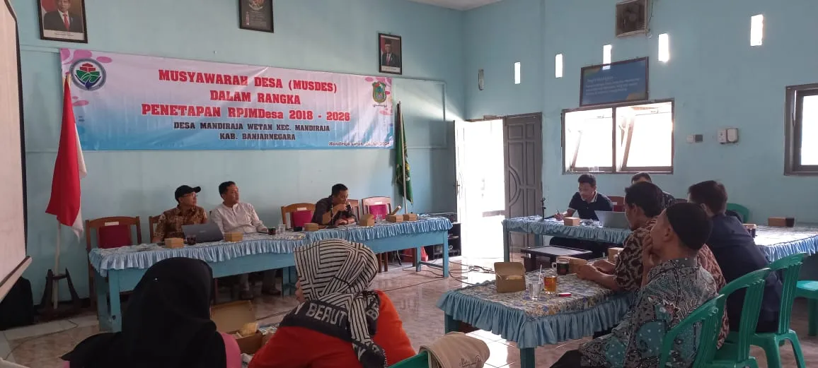 Dokumen perencanaan pembangunan RPJMDes Desa Mandiraja Wetan melalui musyawarah desa